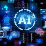 Digitális háttér, amelyen az AI felirat és különböző technológiai grafikák láthatók.