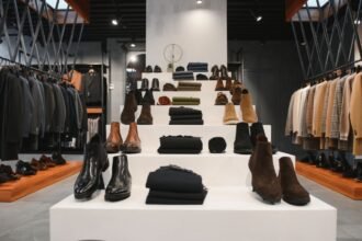 Férfi ruhatár alapdarabjai elegáns boltban