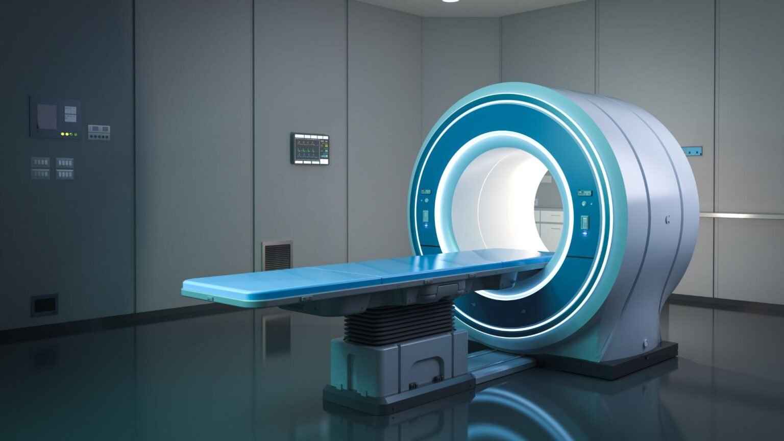 MRI készülék modern egészségügyi környezetben Budapesten.