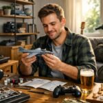Férfi hobbik: makettépítés és kikapcsolódás otthon.