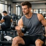 Férfi súlyzós edzés, izomépítés kezdőknek a gymben