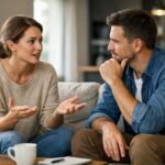 Férfi és nő párkapcsolati kommunikáció közben, mély beszélgetés